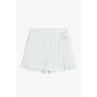 KOTON, Fusta-pantalon din tuid cu talie medie, Albastru glaciar, 86-92 CM