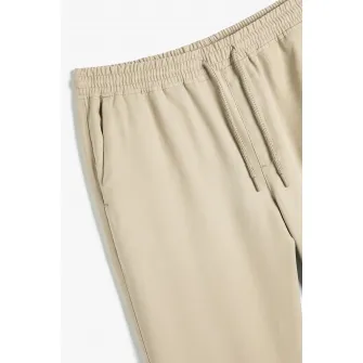 KOTON, Pantaloni de trening cu snur si buzunare laterale, Maro deschis, 38