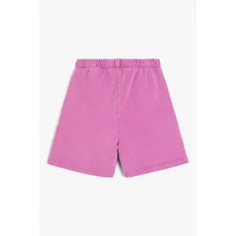 KOTON, Pantaloni scurti de bumbac cu talie elastica, Roz inchis, 74-80 CM