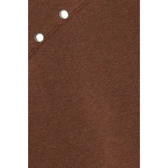 KOTON, Pulover cu decolteu la baza gatului si aplicatii cu nituri, Maro, 122-128 CM