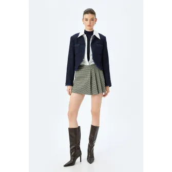 KOTON, Sacou crop din tuid, Indigo, 38