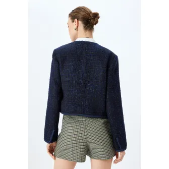 KOTON, Sacou crop din tuid, Indigo, 38