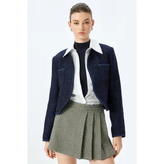 KOTON, Sacou crop din tuid, Indigo, 38