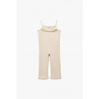 KOTON, Salopeta regular-fit cu bretele inguste, Maro nisip, 74-80 CM