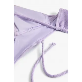 KOTON, Sutien de baie cu cupe triunghiulare si aspect texturat, Lila, 40
