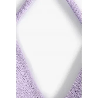 KOTON, Sutien de baie cu cupe triunghiulare si aspect texturat, Lila, 40