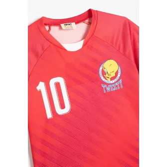 KOTON, Tricou cu maneci raglan, Rosu, 116-122 CM