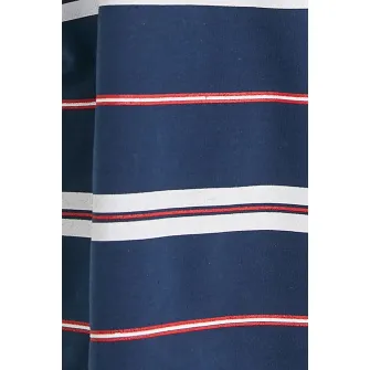 KOTON, Tricou polo lejer cu dungi, Alb, Bleumarin, 134-140 CM