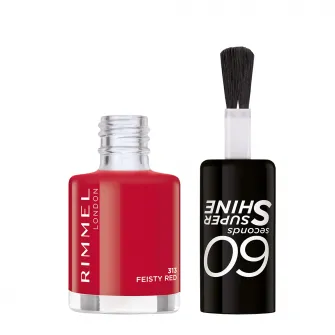 Lac de unghii Rimmel 60 Seconds Super Shine 313 Feisty Red, 8 ml