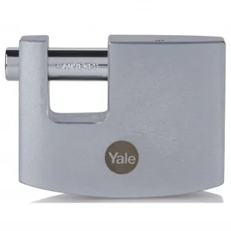 Lacat rectangular din alama cu finisaj cromat Yale Y124B/60/110/1, 60 mm, 10 mm diametru veriga