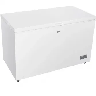 Lada frigorifica Beko CF380EIWN, 371 l, Clasa E, Conditii extreme, Inghetare rapida, Alb