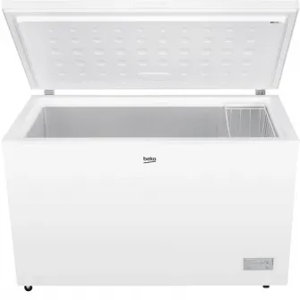 Lada frigorifica Beko CF380EIWN, 371 l, Clasa E, Conditii extreme, Inghetare rapida, Alb