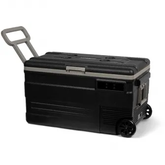 Lada frigorifica electrica Steamy-E Roller, compresor, 12/24V, 110-240V, 75 litri, negru/gri