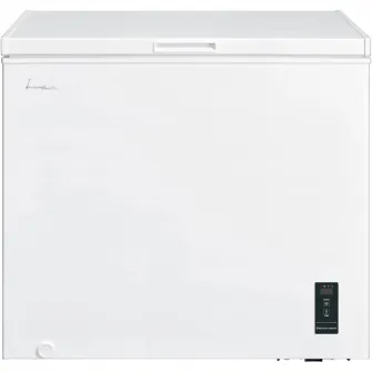 Lada frigorifica FRAM FCF-M198DINVCE++, 198L, Clasa E, Convertibila frigider/congelator, Compresor inverter, Control electronic, Display, Lumina led, 1 cos din plastic, Rezistenta la frig, Alb