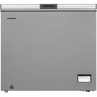 Lada frigorifica Heinner HCF-205NHSE++, 198 l, Clasa E, Compresor inverter, Control electronic, Display waterproof, Argintiu