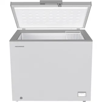 Lada frigorifica Heinner HCF-HM246CSE++, 246 l, Clasa E, Convertibila(frigider/congelator), Compresor Inverter, Control Electronic, Lumina LED, Argintiu