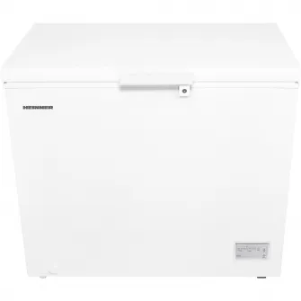 Lada frigorifica Heinner HCF-HM246INVCD, 246 l, Clasa D, Compresor inverter, Control electronic, Convertibila frigider/congelator, 1 cos, Maner cu incuietoare, Rezistenta la frig, Waterproof Display, Alb