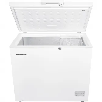 Lada frigorifica Heinner HCF-HM246INVCD, 246 l, Clasa D, Compresor inverter, Control electronic, Convertibila frigider/congelator, 1 cos, Maner cu incuietoare, Rezistenta la frig, Waterproof Display, Alb