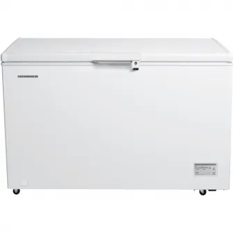 Lada frigorifica Heinner HCF-HM371CE++, 371 l, Clasa E, Control Electronic, Functie frigiderm Iluminare LED, Alb
