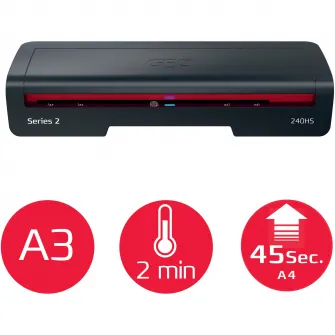 Laminator GBC 240HS Home Office, A3, kit folii laminare inclus, negru
