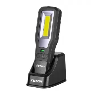 Lampa de lucru led pentru auto Foton 6655, lanterna spot 5W+ lampa lucru frontala 10W, statie incarcare inclusa, IP20, rotatie 360 grade, magneti puternici