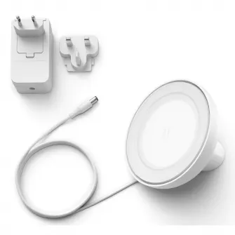 Lampa de masa LED RGBW integrat Philips New Hue Bloom (gen4), ZigBee Light Link, Bluetooth, 7.1W, 500 lm, lumina ambianta alba si color, Alb