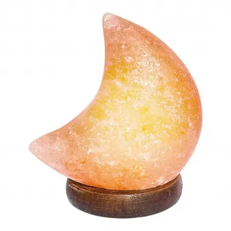 Lampa de sare minerala (veioza) LED RGB Rabalux Wasabi Moon 3696, 1W, USB, IP20, 10.2x7.6cm, Portocaliu