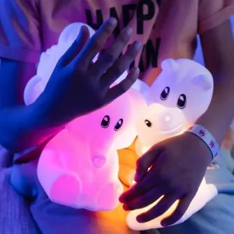 Lampa de veghe din silicon pentru copii Kidynight, Hipopotam