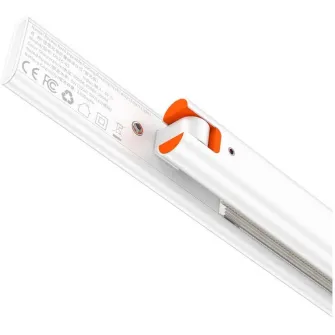 Lampa LED de Birou, Baseus, 5W, 2200 mAh, 3 Moduri Luminozitate, Lumina Auto-Adaptabila, Alb