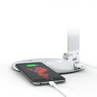 Lampa LED de birou TaoTronics TT-DL19, control touch, USB, 9W, 400 lm, A+++, 42 cm, Argintiu