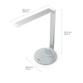 Lampa LED de birou TaoTronics TT-DL19, control touch, USB, 9W, 400 lm, A+++, 42 cm, Argintiu