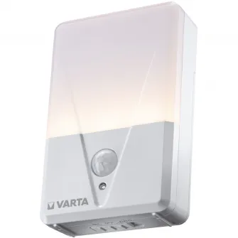 Lampa LED de veghe Varta, cu senzor de miscare, 17 lm, lumina calda, baterii incluse 3xAAAA