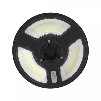 Lampa LED iluminat stradal V-TAC 5152 10W, cu senzor lumina, control telecomanda, 4000K, IP65, acumulator LiFePO4 3.2V 32650 25AH, Negru