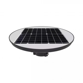Lampa LED iluminat stradal V-TAC 5152 10W, cu senzor lumina, control telecomanda, 4000K, IP65, acumulator LiFePO4 3.2V 32650 25AH, Negru