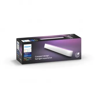 Lampa LED integrat Philips HUE Play, 530 lm, ambianta alba si color, 25.3 cm, Alb