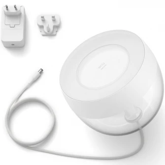 Lampa LED RGB inteligenta Philips Iris Hue Gen4, Bluetooth/Wireless, ZigBee, 8.1W, 570 lm, lumina alba si colorata, Alb
