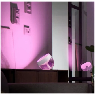 Lampa LED RGB inteligenta Philips Iris Hue Gen4, Bluetooth/Wireless, ZigBee, 8.1W, 570 lm, lumina alba si colorata, Alb