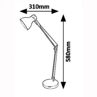 Lampa Rabalux Carter, E14 1x11W, metal, 58 cm, Bej