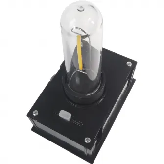 Lampa solara cu LED de exterior Kring, cu senzor de miscare, 2 moduri de iluminare 5lm/60lm, cu LED filament 0.5W, 500mAh, plastic, 8x5.5x18cm