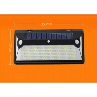 Lampa solara de perete Superfire FF6-D, 72W, cu senzor de miscare, 3 moduri, acumulator 2400 mAh, IP54, 25 cm