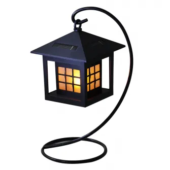 Lampa solara Flink, tip felinar, 0.08W, 200mAh, Negru