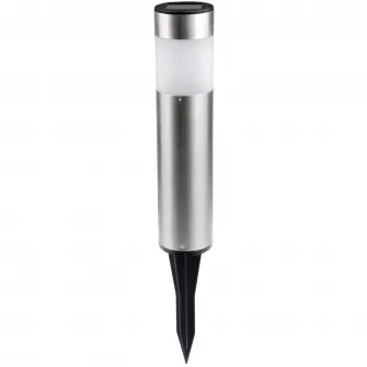 Lampa solara gradina Flink stalp inox, 37 cm, diametru 5.9 cm
