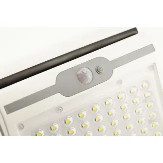 Lampa solara GTV LD-RAMOS50W-CW-00, 50W, 300 lm, acumulator 3.7V 1800mAh, lumina rece (6000K), IP44, Alb
