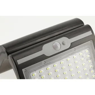 Lampa solara GTV LD-RAMOS50W-CW-10, 50W, 300 lm, acumulator 3.7V 1800mAh, lumina rece (6000K), IP44, Negru