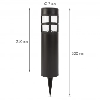 Lampa solara LED de exterior pentru gradina Garden of Eden 11228, acumulator MH 1.2V, lumina alba calda, 39 cm