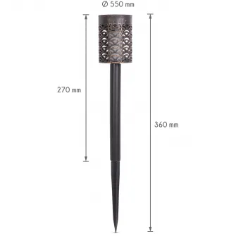 Lampa solara LED Garden Of Eden 11730, detasabila, cu efect de flacara, acumulator 80 mAh, 27cm
