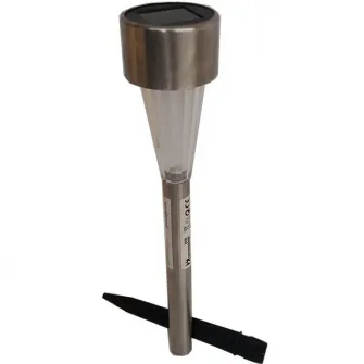 Lampa solara LED RGB Flink Basic, acumulator 40mAh Ni-MH 1.2V, Inox, 33.9 cm