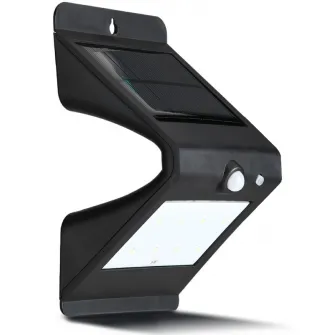 Lampa solara Modee WS123, cu senzor de miscare, 150 lm, acumulator 3.7V 1200mAh 18650, IP44, Negru