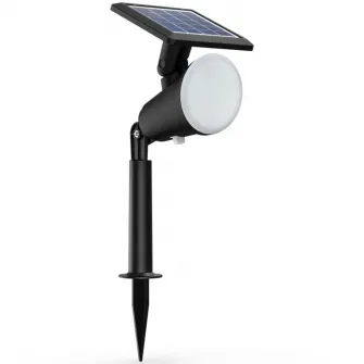 Lampa solara Philips Jivix, 1.4W, 150 lm, lumina alba calda (2700K), IP44, 32.3 cm, Negru