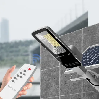 Lampa solara stradala LED Superfire FF5-A, panou solar, telecomanda, 63W, 500 lm, acumulator 5000 mAh, IP65